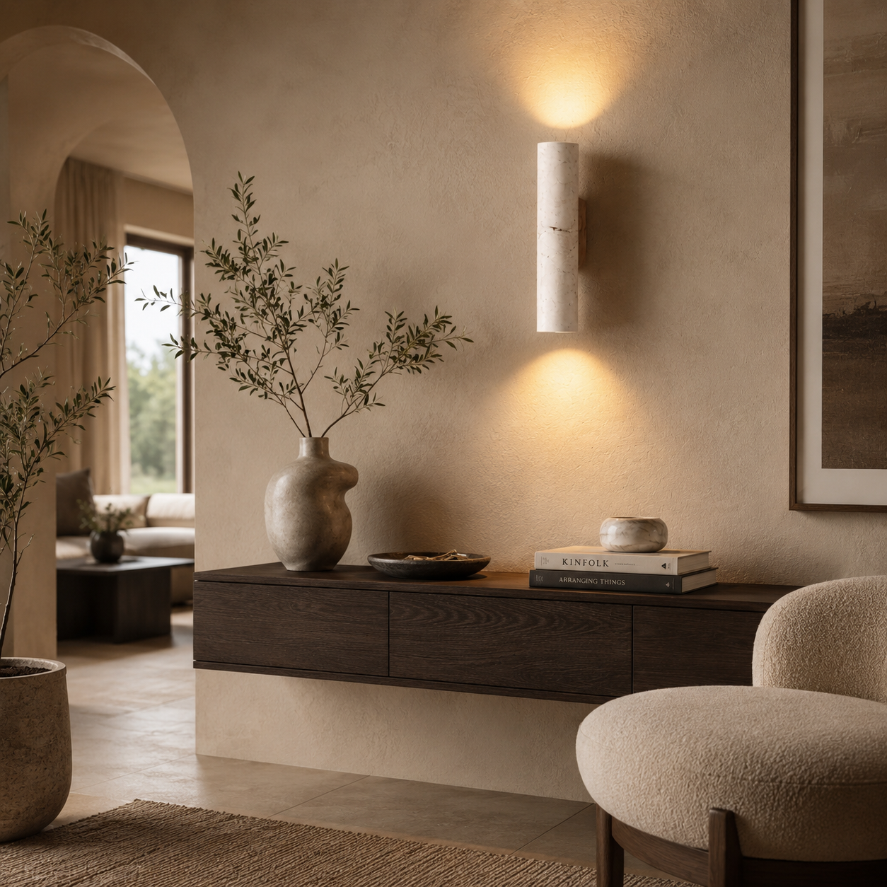Wabi Sabi Yellow Marble Wall Lamp