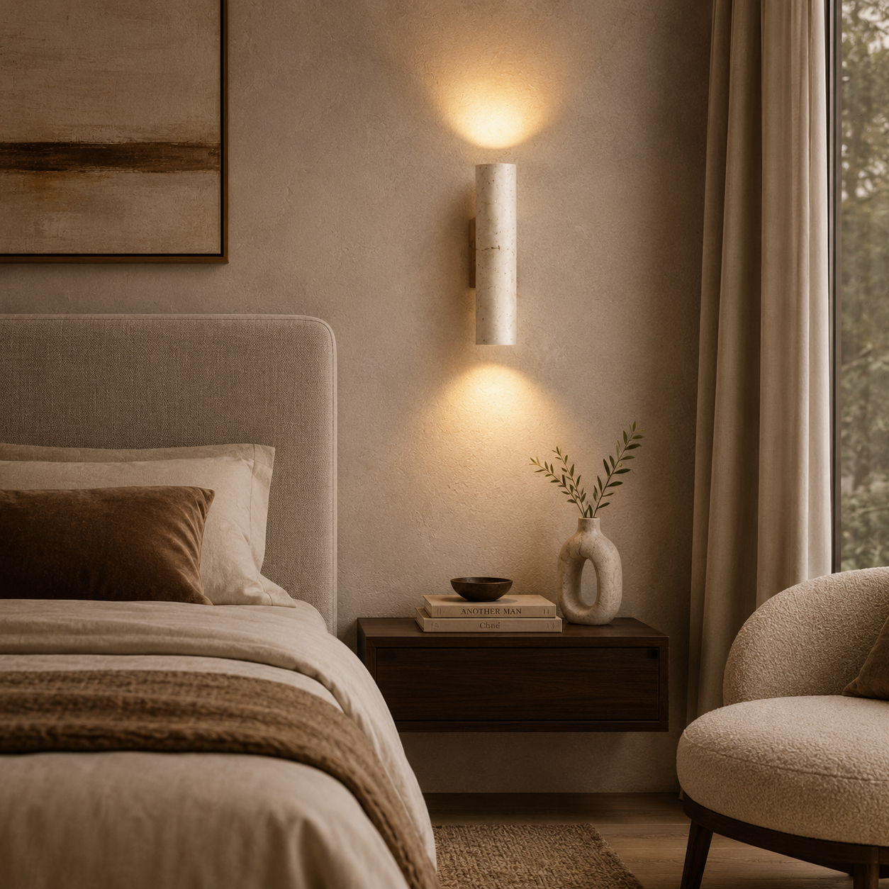 Wabi Sabi Yellow Marble Wall Lamp