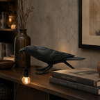 Resin Lucky Bird Crow Table Lamp