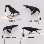 Resin Lucky Bird Crow Table Lamp