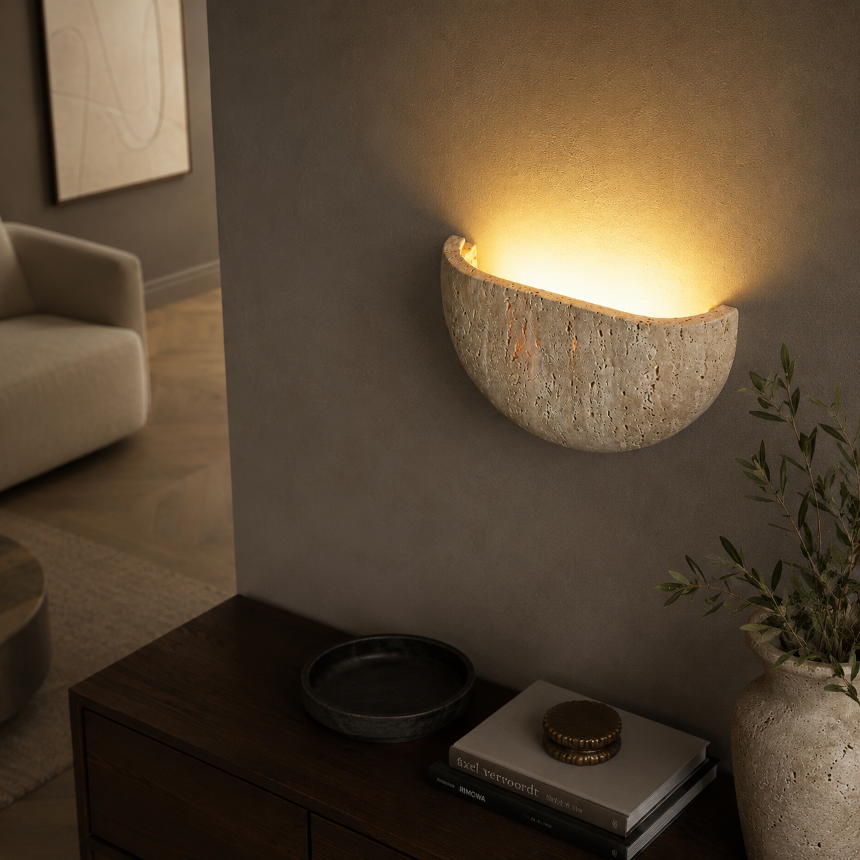Wabi-sabi stone retro